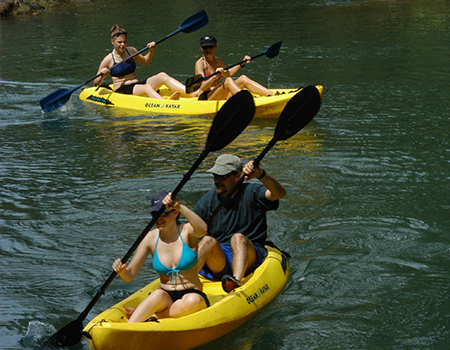 Family kayak adventure Costa Rica