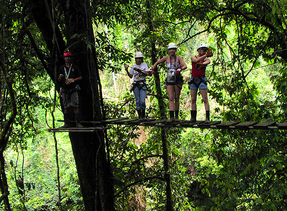 Zipline tour in the jungle of the Osa