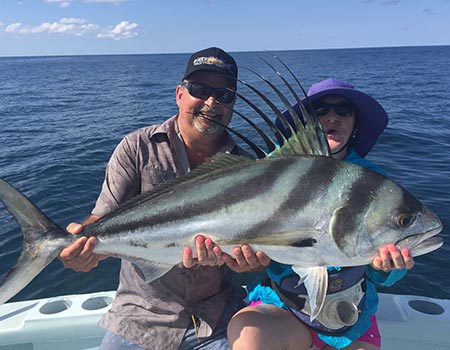 Roosterfish caught by one of our Adventure Fishing Package's client